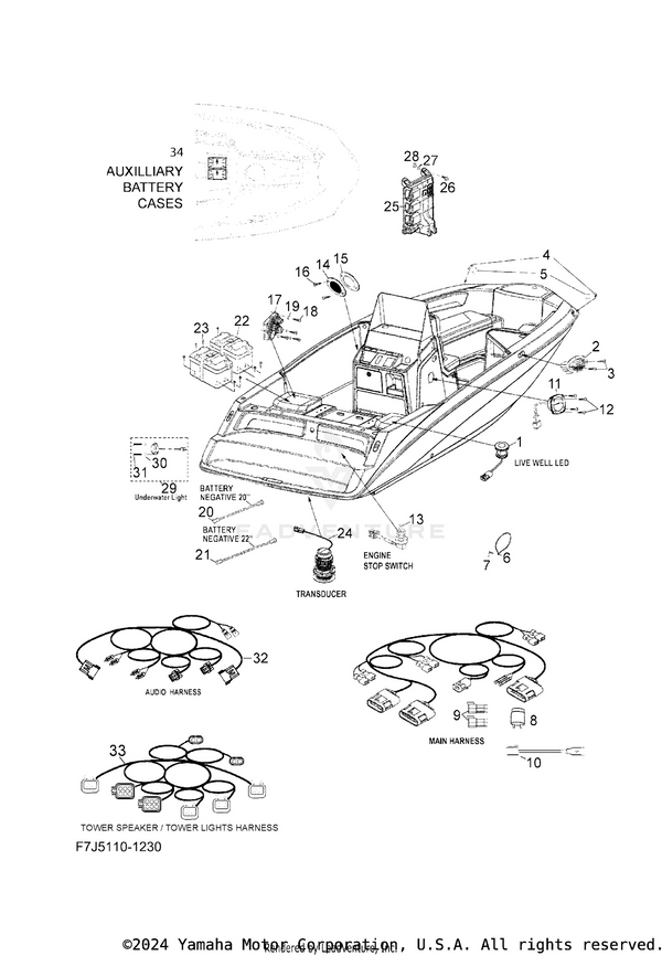 Yamaha parts diagram for F6H-U8275-10-00 - Ref #33