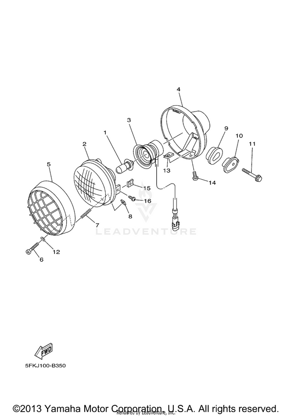 Yamaha parts diagram for 4KB-84117-00-00 - Ref #13