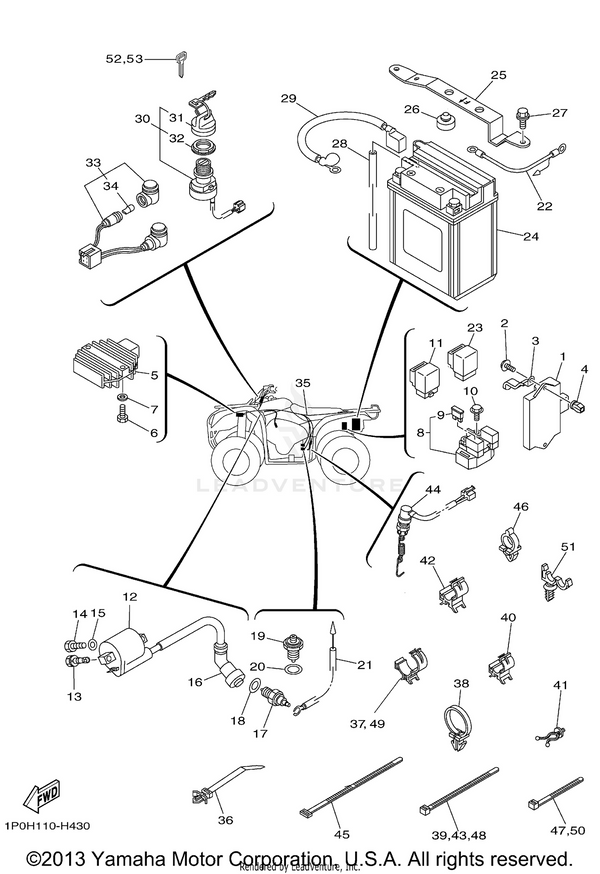 Yamaha parts diagram for 90201-12790-00 - Ref #20