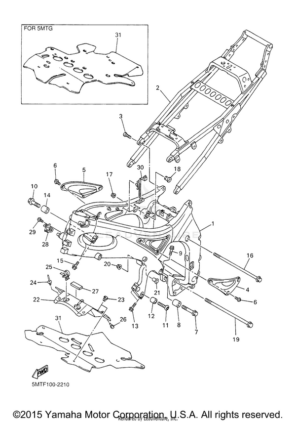 Yamaha parts diagram for 90387-1414W-00 - Ref #8