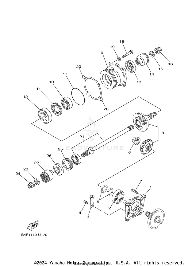 Yamaha parts diagram for 90110-08092-00 - Ref #7