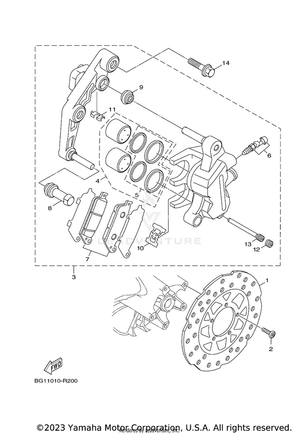 Yamaha parts diagram for 90111-08834-00 - Ref #2