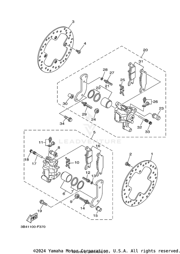 Yamaha parts diagram for 3B4-W0046-00-00 - Ref #16