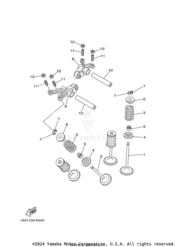 Yamaha parts diagram for 5H0-12119-00-00 - Ref #5