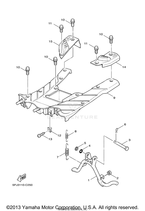 Yamaha parts diagram for 90506-26801-00 - Ref #7