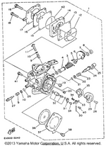 Yamaha parts diagram for 6K8-14541-10-00 - Ref #36