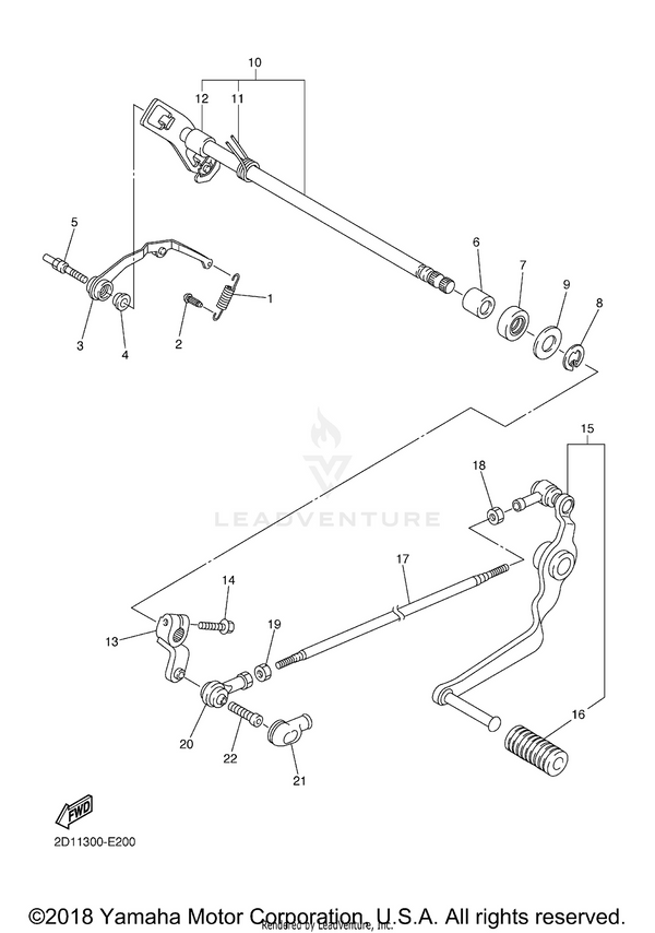 Yamaha parts diagram for 39P-18112-00-00 - Ref #13