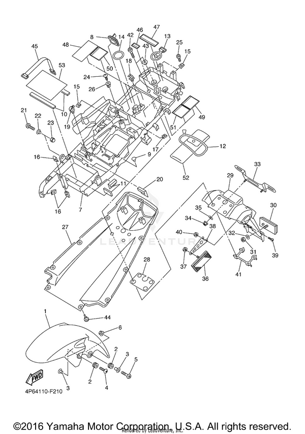 Yamaha parts diagram for 5PW-2161G-00-00 - Ref #41