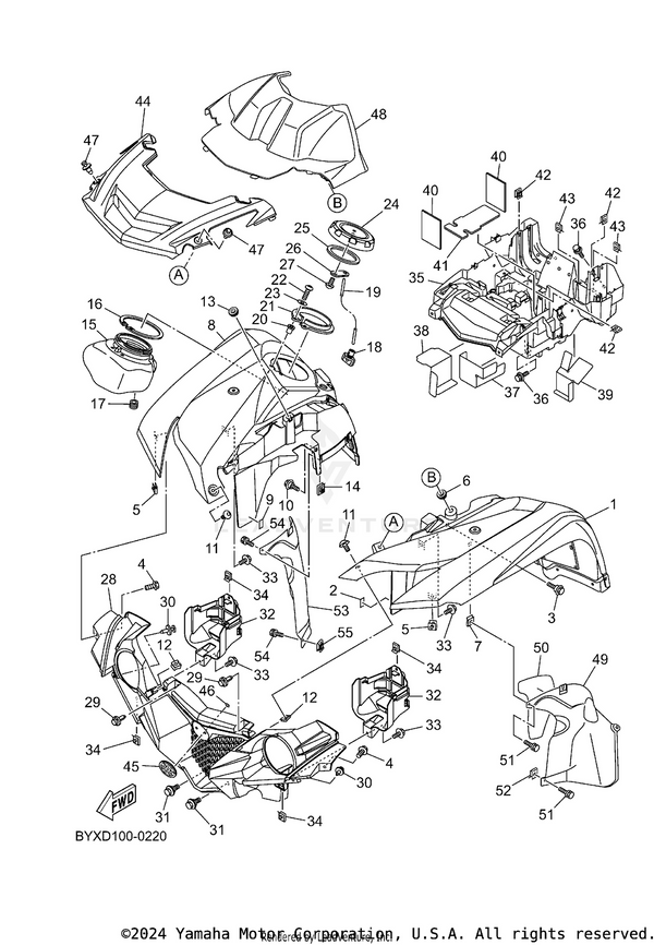 Yamaha parts diagram for 90183-051A0-00 - Ref #34