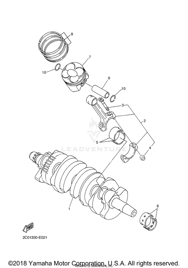 Yamaha parts diagram for 13S-11656-00-00