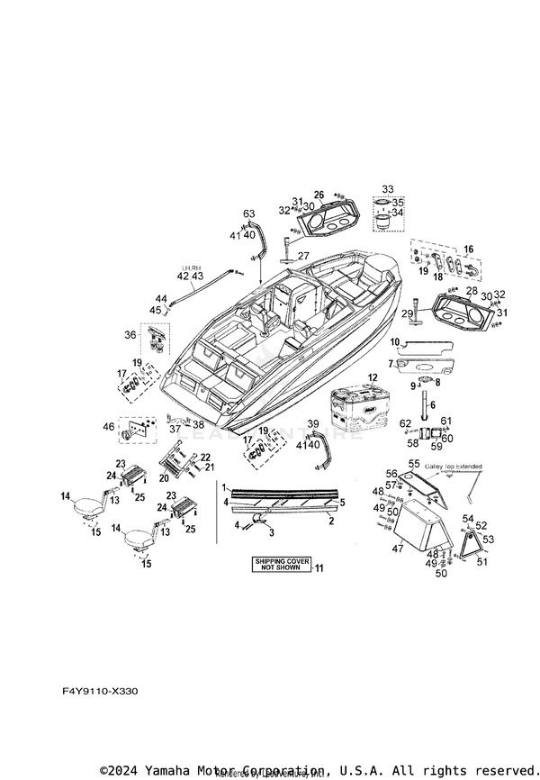 Yamaha parts diagram for F4Y-U435B-00-00 - Ref #55