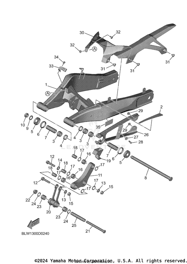 Yamaha parts diagram for 90269-07007-00 - Ref #29