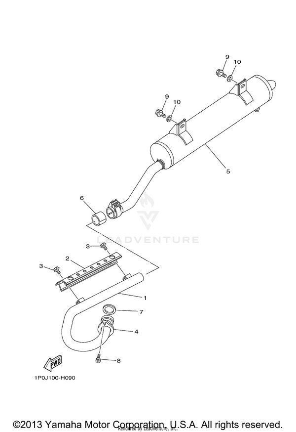 Yamaha parts diagram for 4BE-14613-00-00 - Ref #7