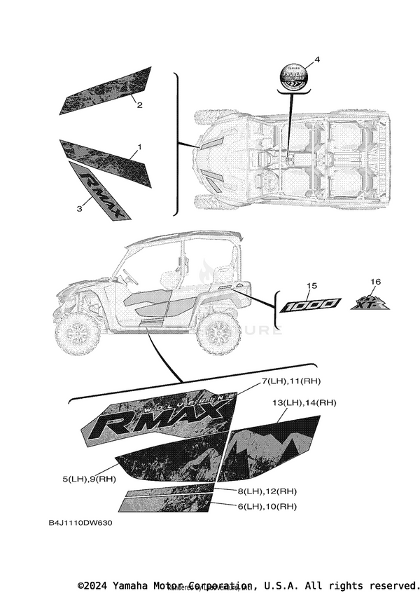 Yamaha parts diagram for B4J-F15H9-00-00 - Ref #8
