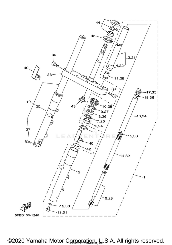 Yamaha parts diagram for 5EL-2331G-00-00 - Ref #40