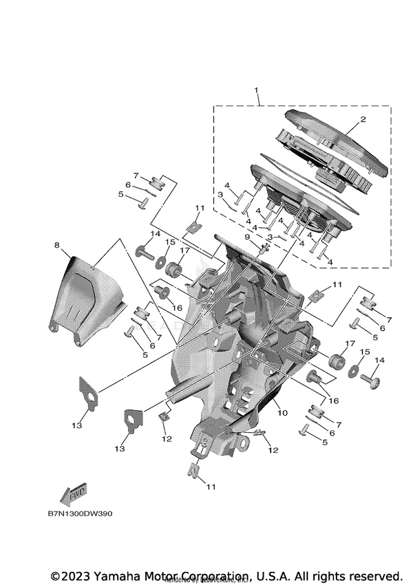 Yamaha parts diagram for BAM-83500-20-00 - Ref #1