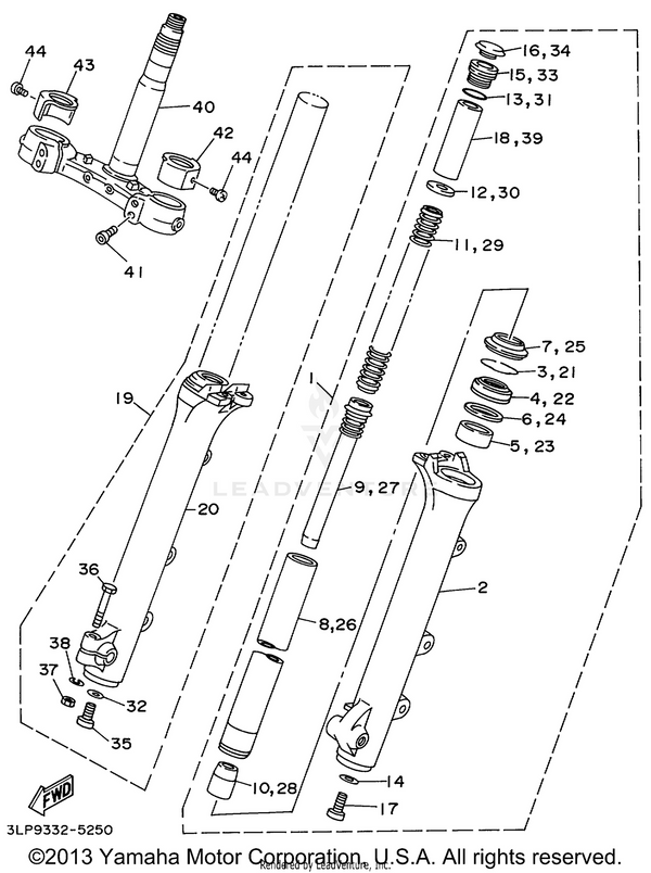 Yamaha parts diagram for 42H-23168-00-00 - Ref #16