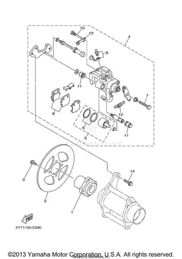 Yamaha parts diagram for 90105-08440-00 - Ref #14