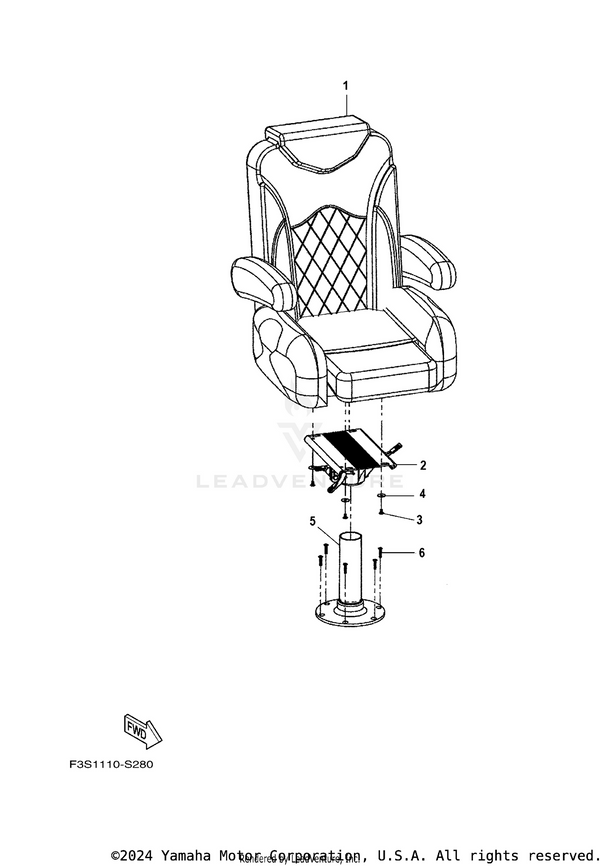 Yamaha parts diagram for F3S-U3711-60-00 - Ref #1