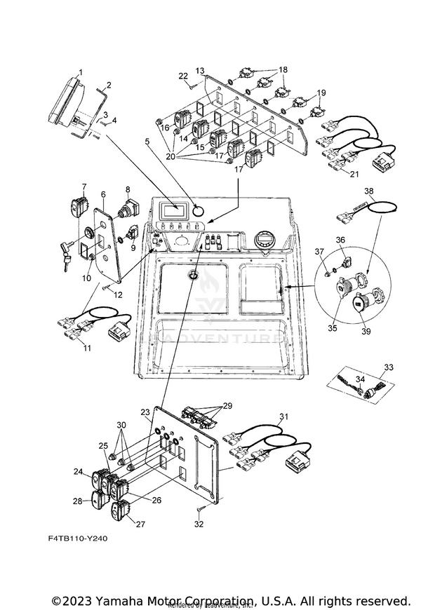 Yamaha parts diagram for F3M-U8090-00-00 - Ref #17