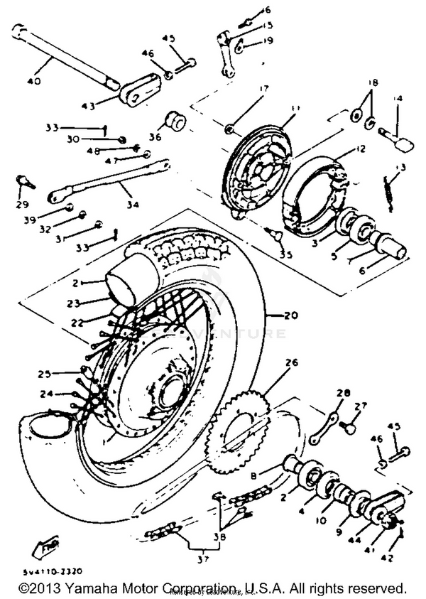 Yamaha parts diagram for 90109-08338-00 - Ref #35