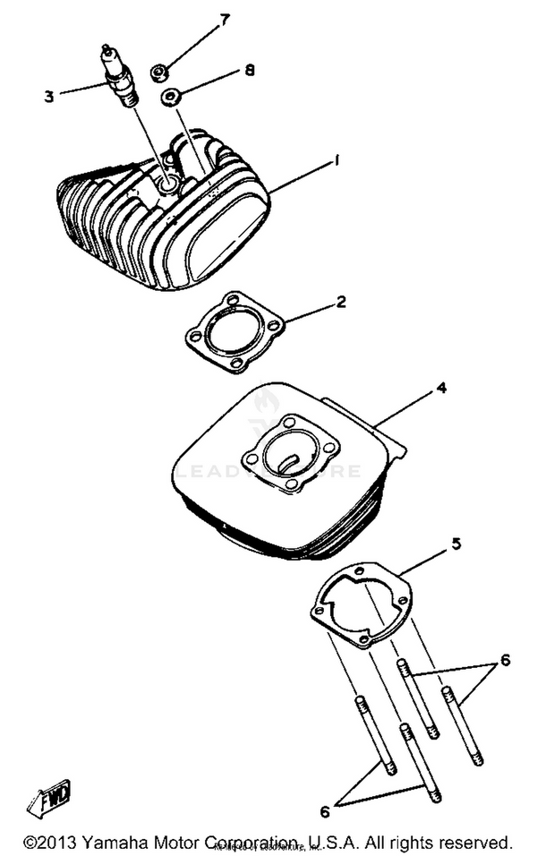 Yamaha parts diagram for 3R1-11181-00-00 - Ref #2