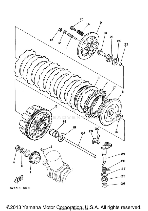 Yamaha parts diagram for 90501-23138-00 - Ref #14