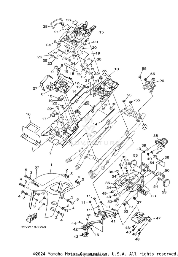 Yamaha parts diagram for 90111-06043-00 - Ref #4