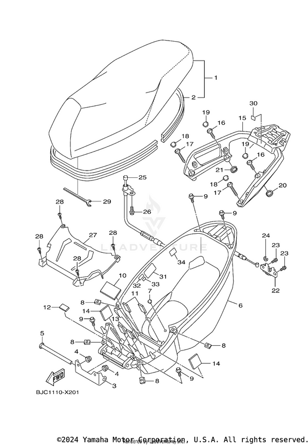 Yamaha parts diagram for BJC-F8446-00-00 - Ref #32