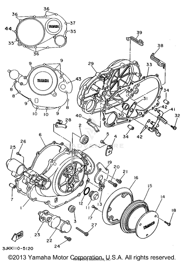 Yamaha parts diagram for 3CG-15429-00-00 - Ref #25