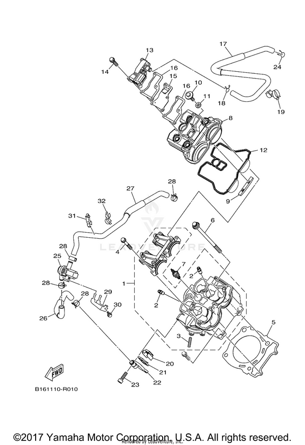 Yamaha parts diagram for 2MB-E1181-00-00 - Ref #5