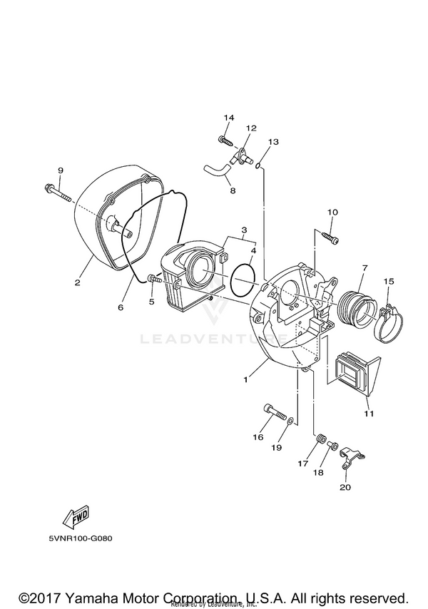 Yamaha parts diagram for 5VN-14451-10-00 - Ref #3
