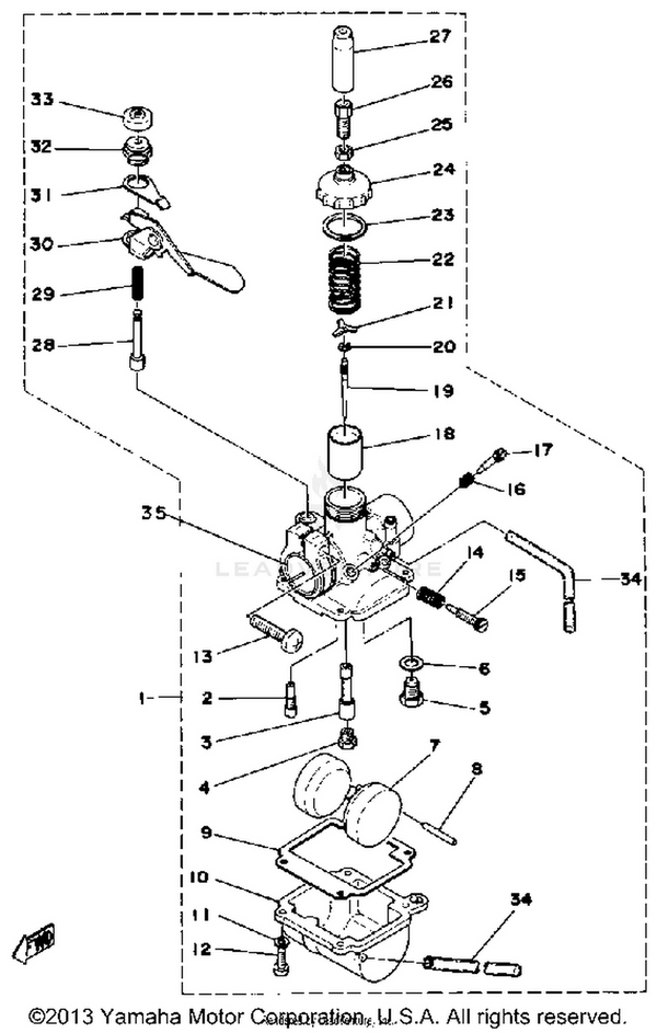Yamaha parts diagram for 367-14312-10-00 - Ref #18