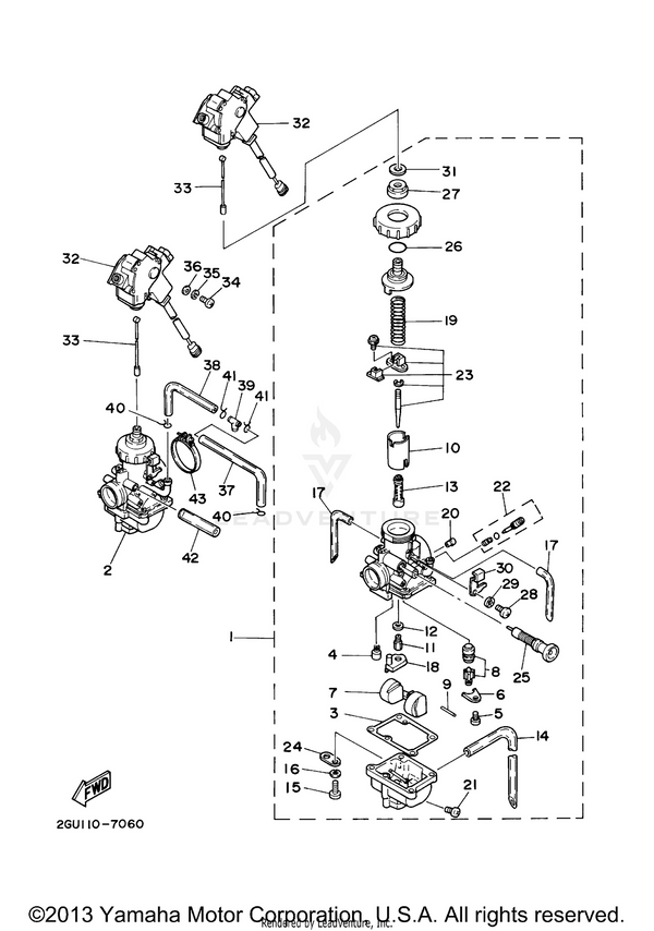 Yamaha parts diagram for 2GU-14171-00-00 - Ref #25