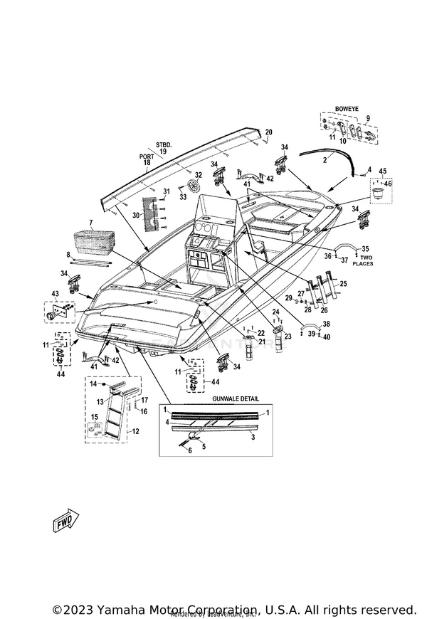 Yamaha parts diagram for F1C-U5191-00-00 - Ref #13