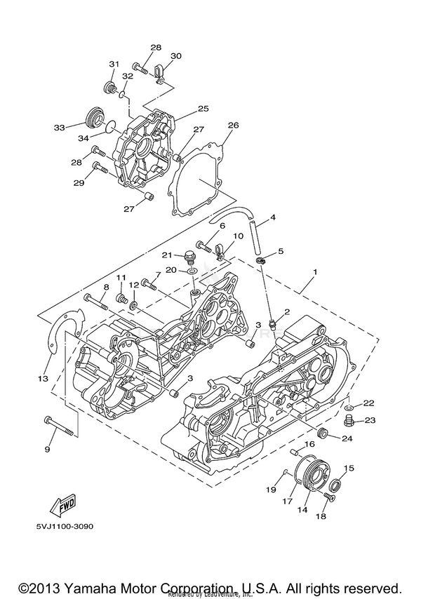 Yamaha parts diagram for 90467-13133-00 - Ref #5