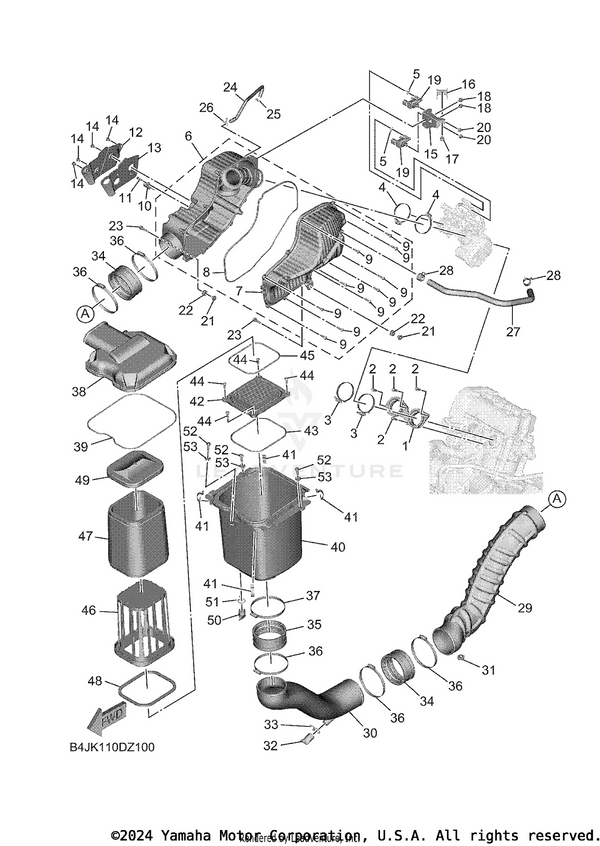 Yamaha parts diagram for 90450-63007-00 - Ref #4