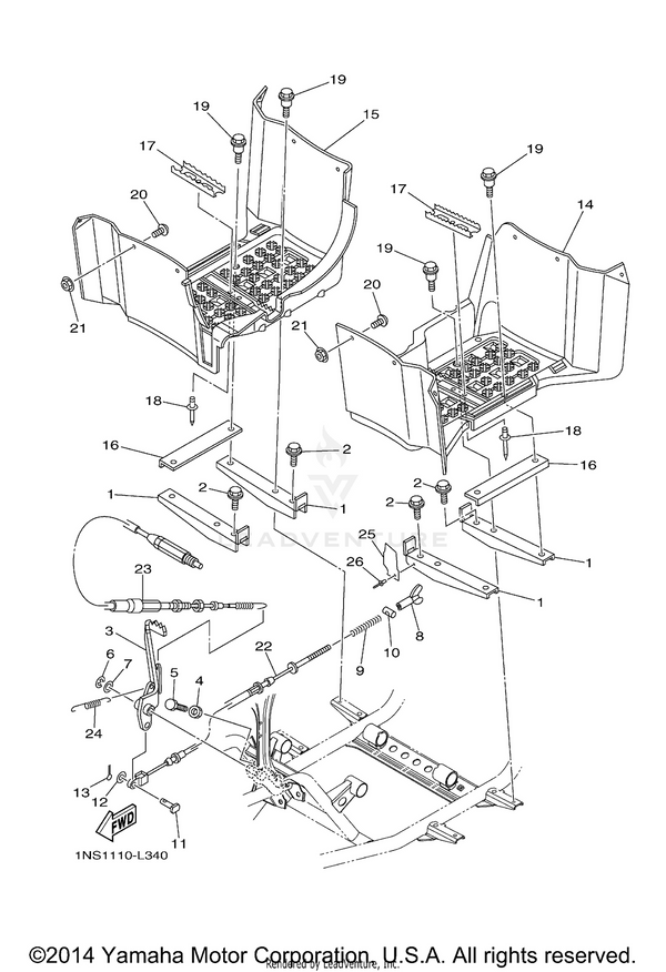 Yamaha parts diagram for 90249-12008-00 - Ref #10