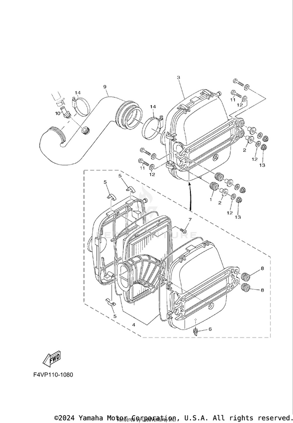 Yamaha parts diagram for 95780-08300-00 - Ref #13