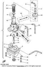 Yamaha parts diagram for 137-14143-56-A0
