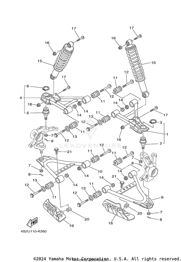 Yamaha parts diagram for 93410-32075-00 - Ref #3