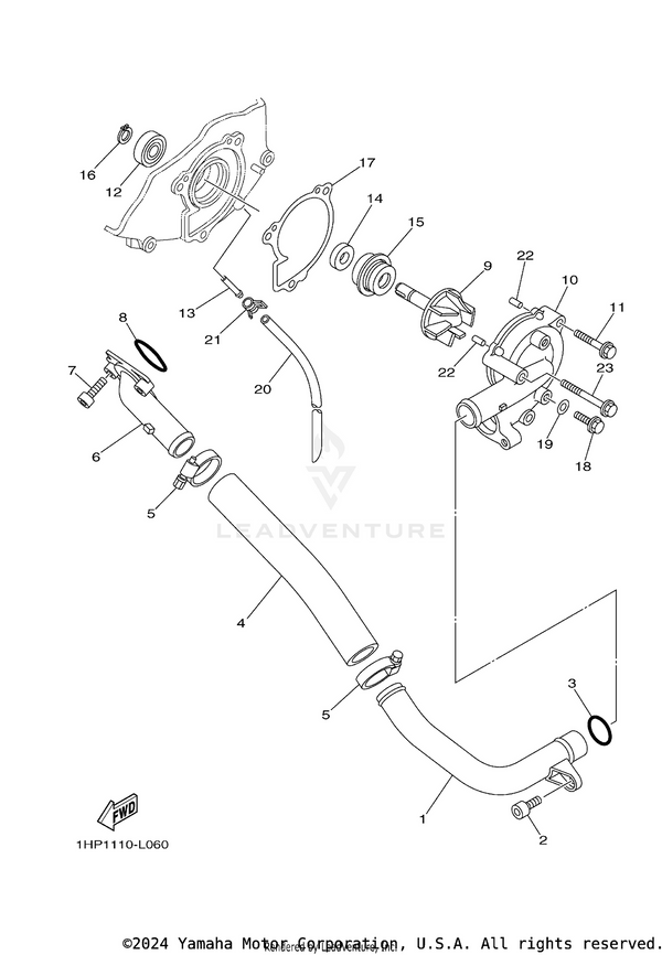 Yamaha parts diagram for 93210-21190-00 - Ref #3