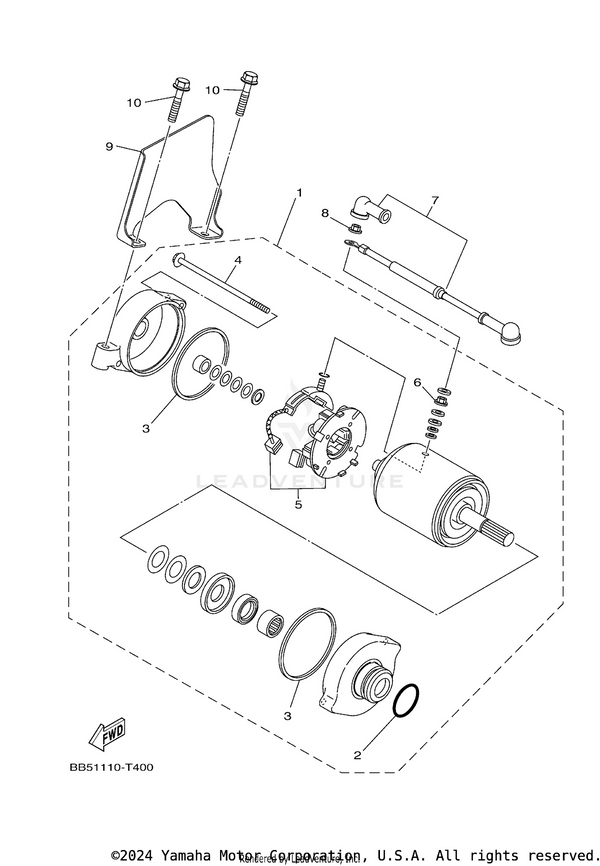 Yamaha parts diagram for 95812-06030-00 - Ref #10
