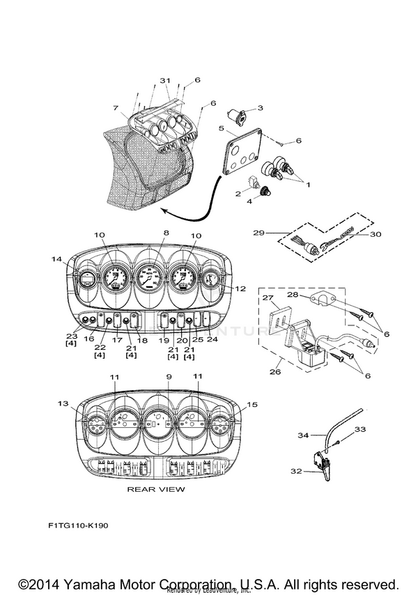 Yamaha parts diagram for F1C-U8K1W-11-00 - Ref #26