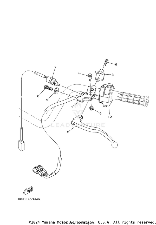 Yamaha parts diagram for 90179-08030-00 - Ref #9