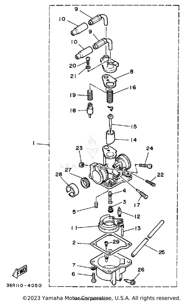 Yamaha parts diagram for 3L5-14190-01-00 - Ref #12