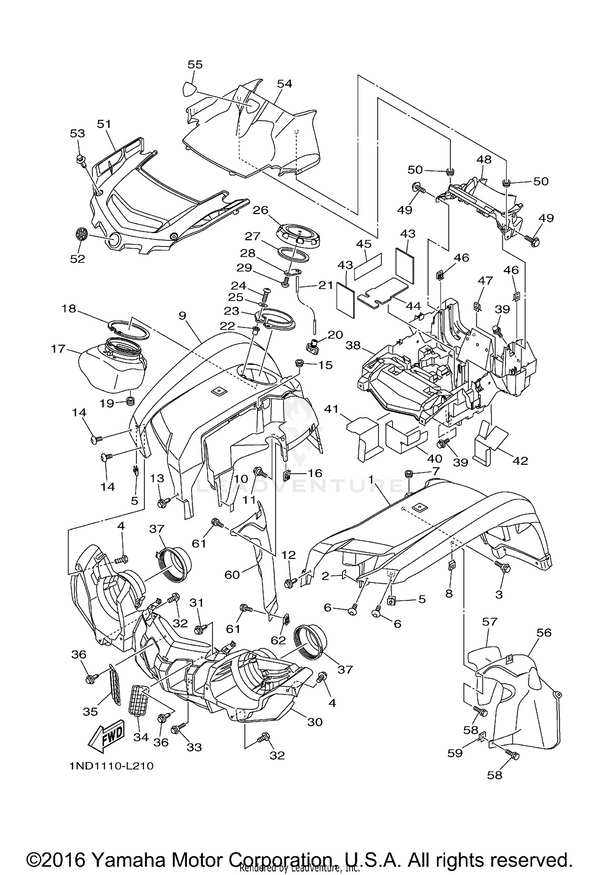 Yamaha parts diagram for 1HP-F3391-00-00 - Ref #51