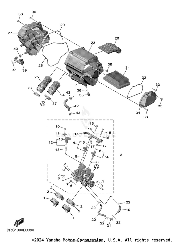 Yamaha parts diagram for 1WD-E4451-00-00 - Ref #34
