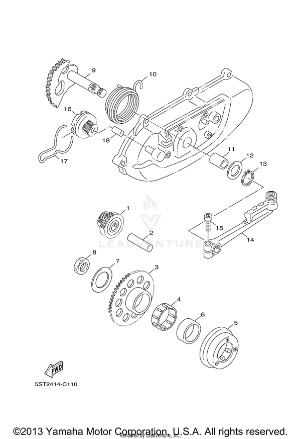 Yamaha parts diagram for 3XG-E5630-00-00 - Ref #16
