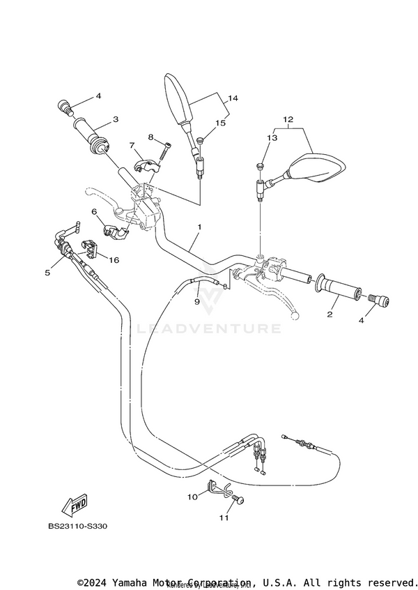 Yamaha parts diagram for 1RC-26111-00-00 - Ref #1